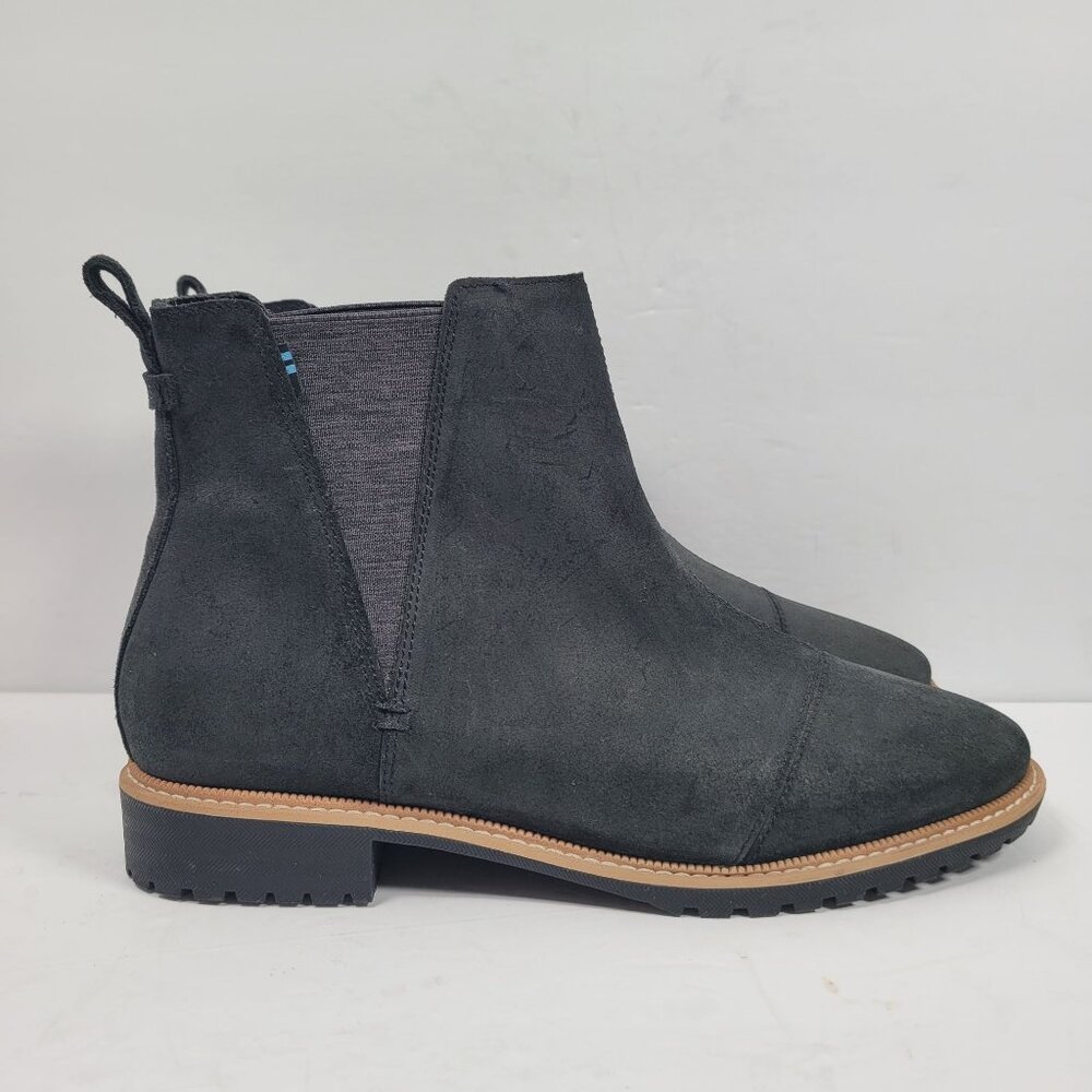 Toms Cleo Water Resistant Women's Black Ankle Boots 10014154 US Size 11 Like New